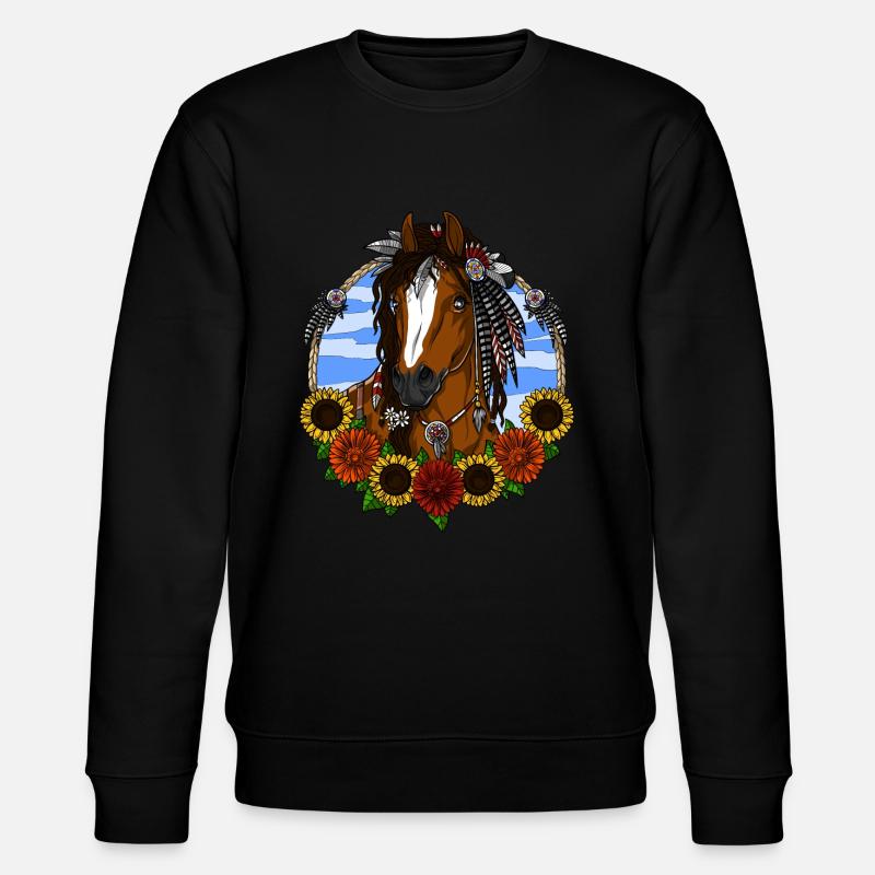 Hippie cheval - Sweat bio CHANGER Stanley/Stella Unisexe - noir