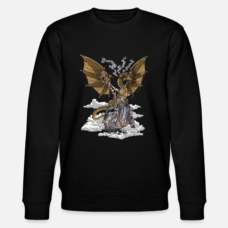 Dragon Steampunk - Sweat bio CHANGER Stanley/Stella Unisexe - noir