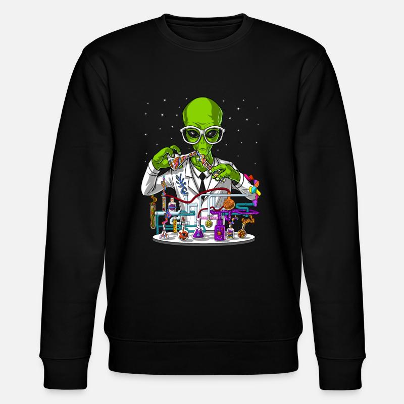 Alien Chemistry Scientist - Stanley/Stella Unisex Bio-Sweatshirt CHANGER  - Schwarz