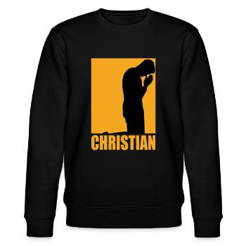Christian Design - Stanley/Stella Unisex Bio-Sweatshirt CHANGER  - Schwarz - Vorne - Nik (191cm) & Marisol (170cm)