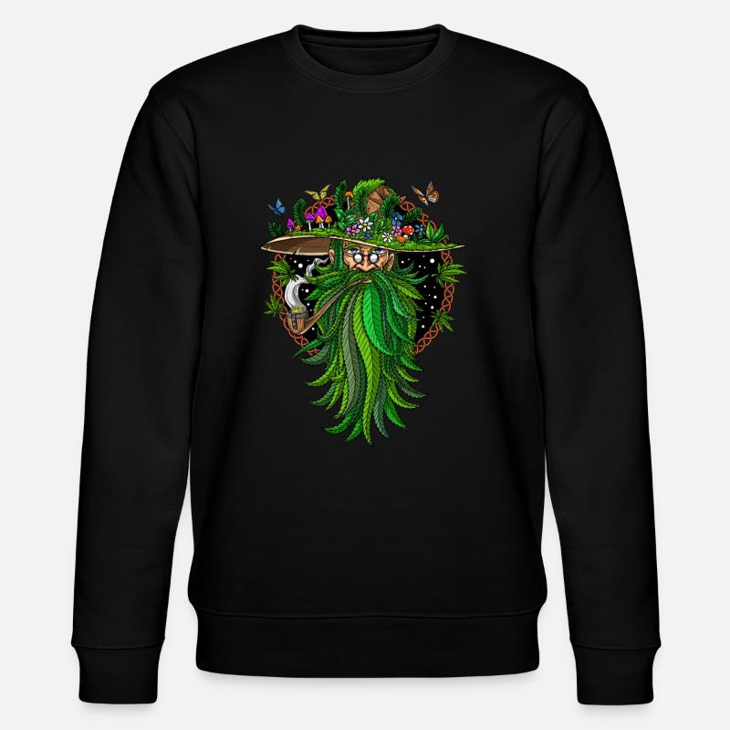 Unkraut Hippie Schamane - Stanley/Stella Unisex Bio-Sweatshirt CHANGER  - Schwarz