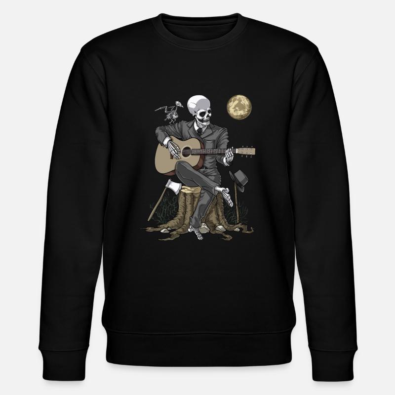 Skeleton Gitarrist - Stanley/Stella Unisex Bio-Sweatshirt CHANGER  - Schwarz