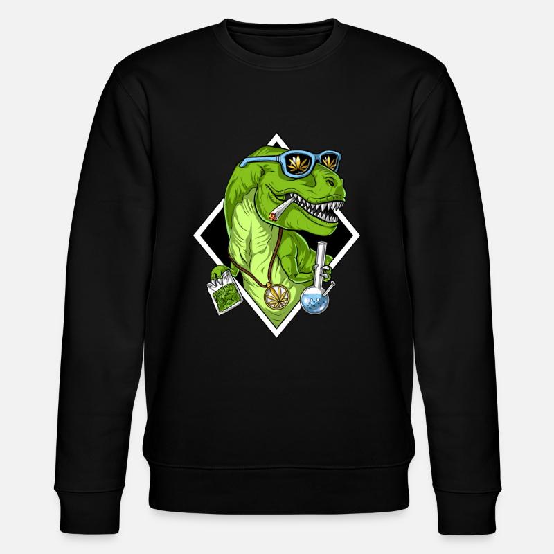 T Rex Dinosaur Weed - Sweat bio CHANGER Stanley/Stella Unisexe - noir