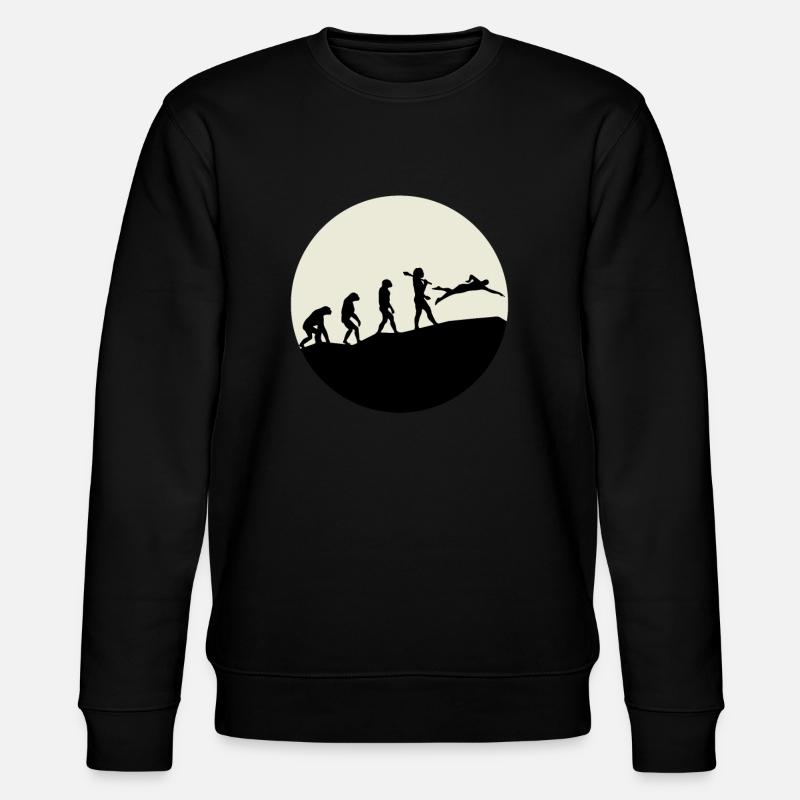 Swimmers Evolution Moon - Stanley/Stella CHANGER Unisex Organic Sweatshirt - black