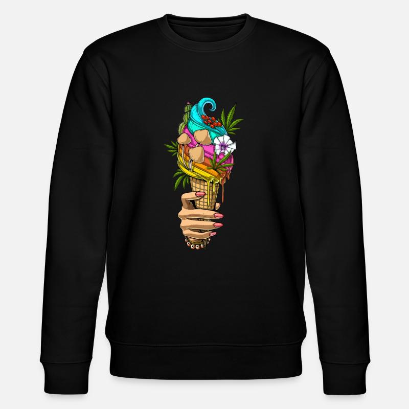 Crème glacée psychédélique - Sweat bio CHANGER Stanley/Stella Unisexe - noir