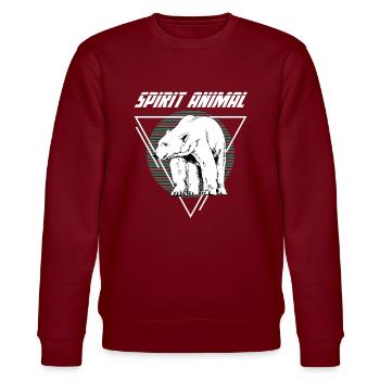 Polar Bear - Stanley/Stella Unisex Bio-Sweatshirt CHANGER  - Burgunderrot - Vorne - Nik (191cm) & Marisol (170cm)
