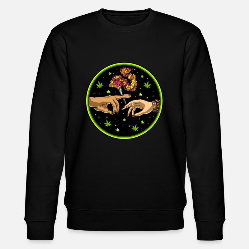 Passant joint de mauvaises herbes - Sweat bio CHANGER Stanley/Stella Unisexe - noir
