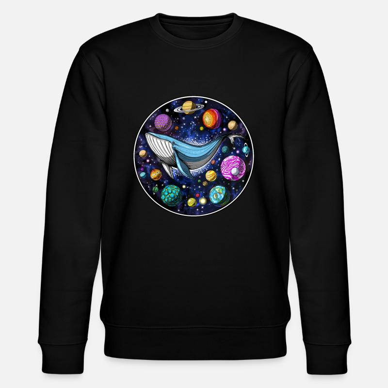 Psychedelischer Wal - Stanley/Stella Unisex Bio-Sweatshirt CHANGER  - Schwarz