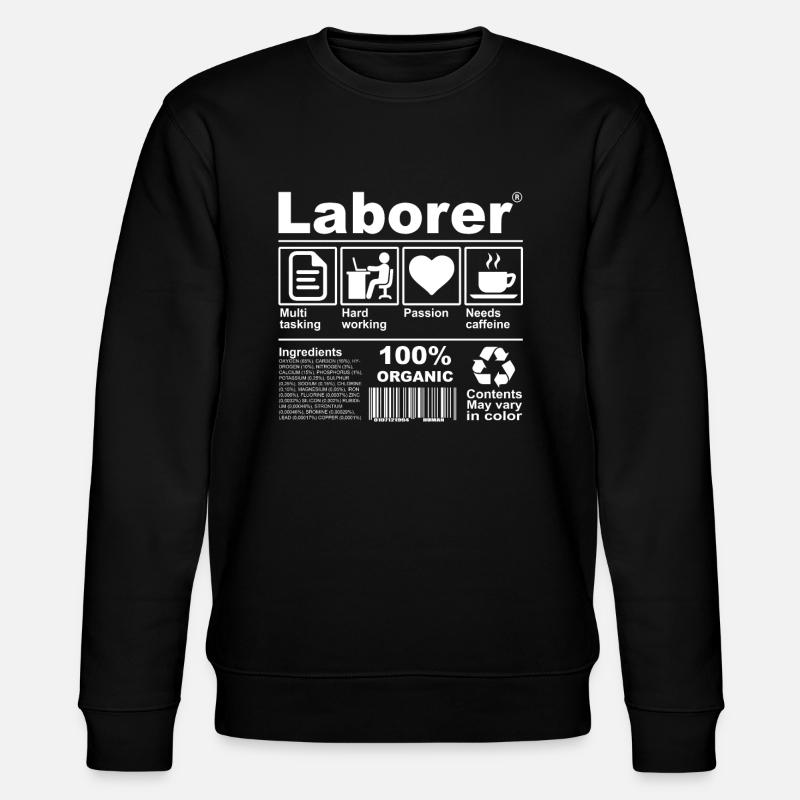 Ouvrier - Sweat bio CHANGER Stanley/Stella Unisexe - noir