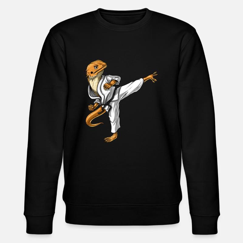 Bartdrachen Karate - Stanley/Stella Unisex Bio-Sweatshirt CHANGER  - Schwarz