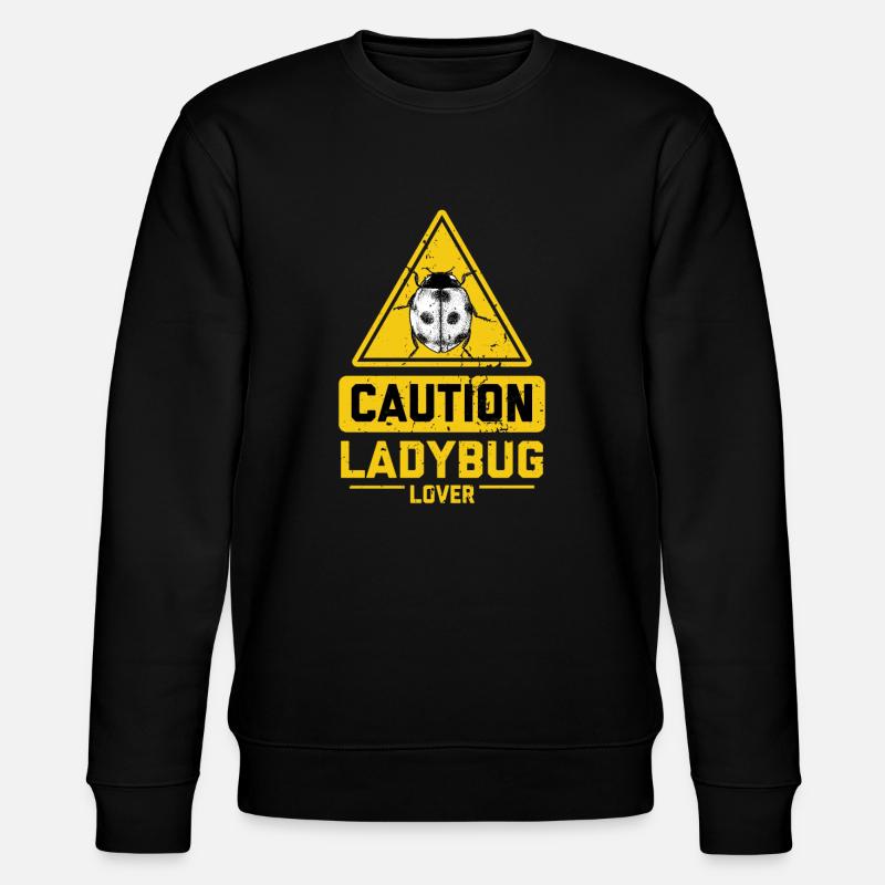 CAUTION Ladybug Lover - Stanley/Stella Unisex Bio-Sweatshirt CHANGER  - Schwarz