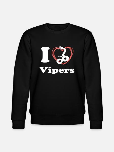 I love vipers - Stanley/Stella CHANGER Unisex Organic Sweatshirt - black