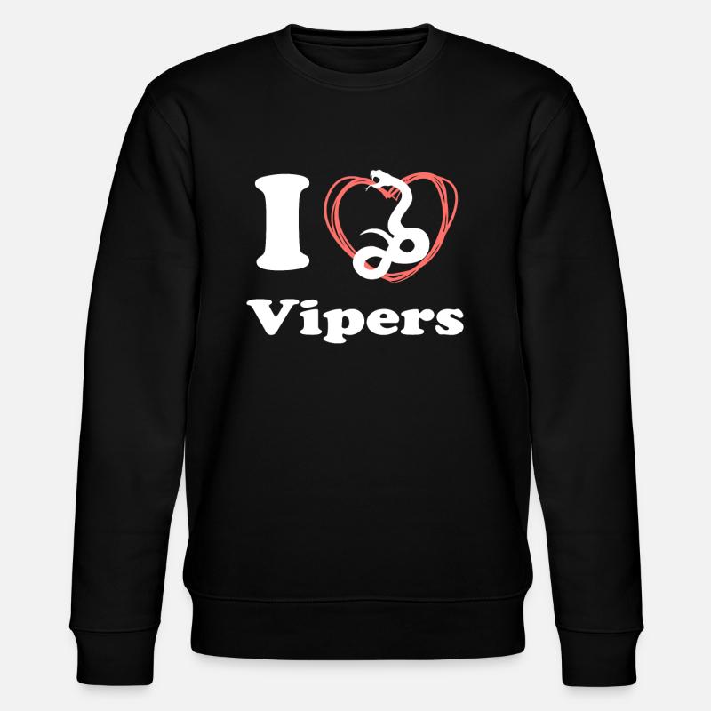 I Love Vipers - Stanley/Stella Unisex Bio-Sweatshirt CHANGER  - Schwarz