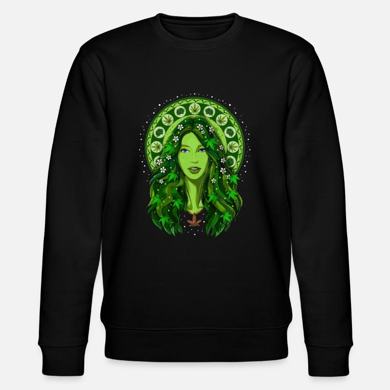 Déesse des mauvaises herbes Stoner - Sweat bio CHANGER Stanley/Stella Unisexe - noir
