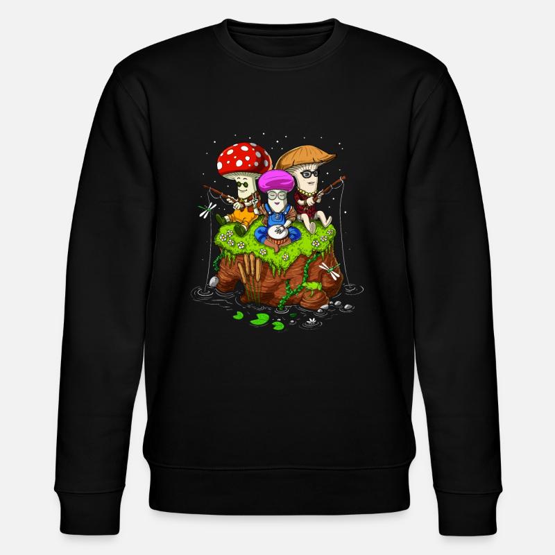 Hippie Zauberpilze - Stanley/Stella Unisex Bio-Sweatshirt CHANGER  - Schwarz