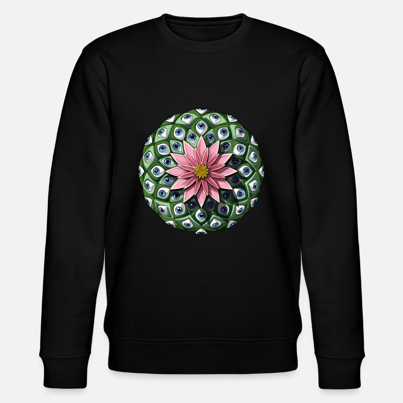 Psychedelischer Peyote-Kaktus - Stanley/Stella Unisex Bio-Sweatshirt CHANGER  - Schwarz