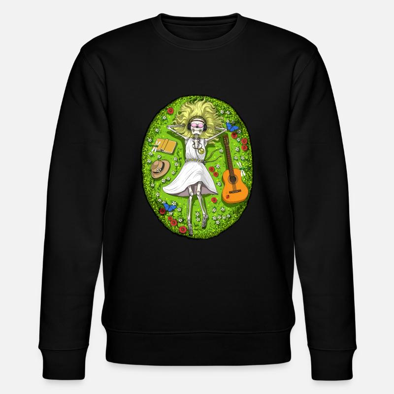 Skelett Hippie - Stanley/Stella Unisex Bio-Sweatshirt CHANGER  - Schwarz