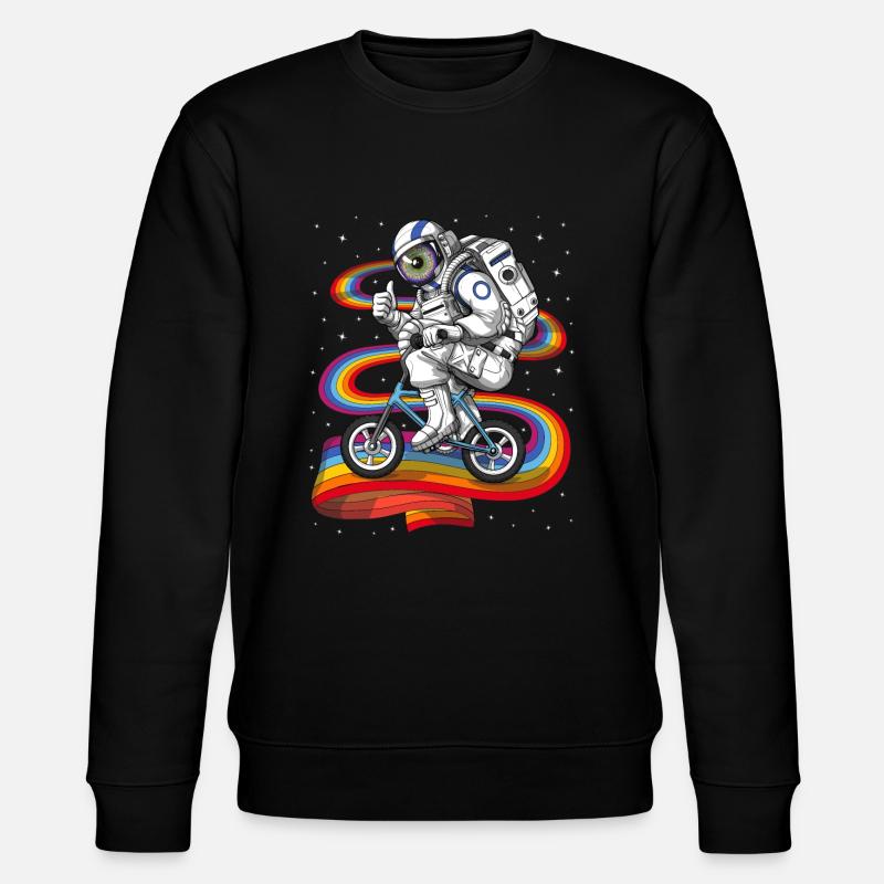 Cyclisme psychédélique d’astronaute - Sweat bio CHANGER Stanley/Stella Unisexe - noir
