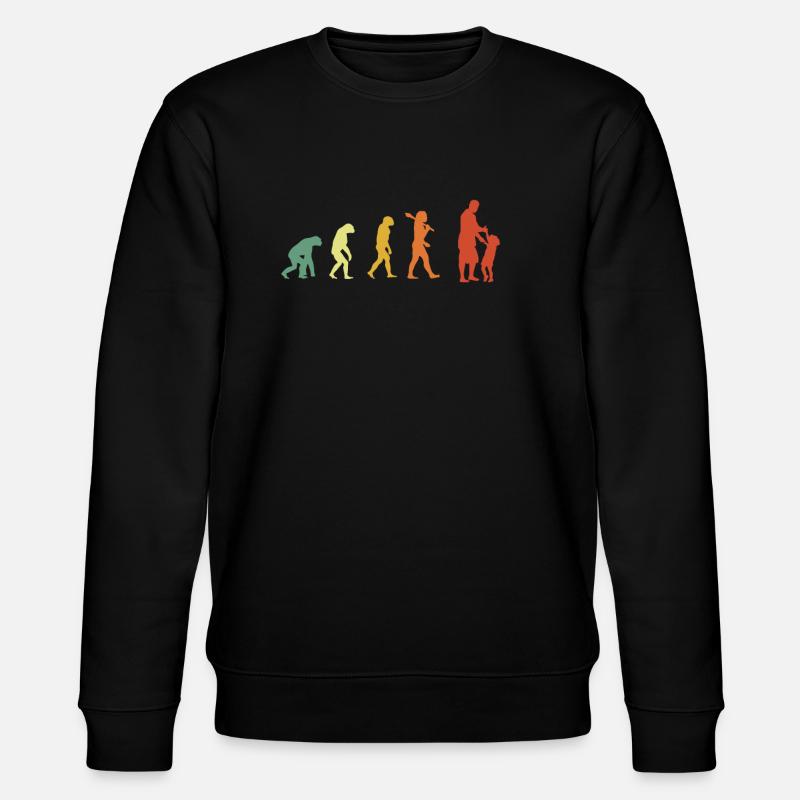 Papa Evolution Retro Edition - Stanley/Stella CHANGER Unisex Organic Sweatshirt - black