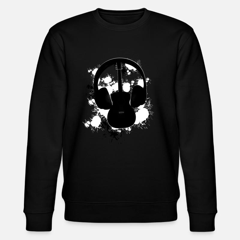 Kopfhörer Gitarre - Stanley/Stella Unisex Bio-Sweatshirt CHANGER  - Schwarz