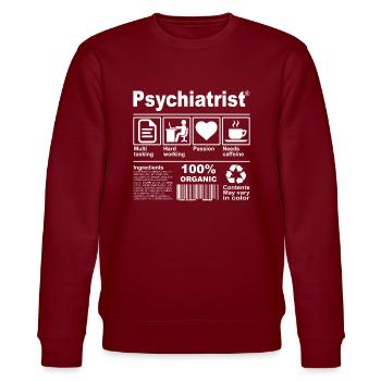 Psychiatre - Sweat bio CHANGER Stanley/Stella Unisexe - bordeaux - Devant - Nik (191cm) & Marisol (170cm)