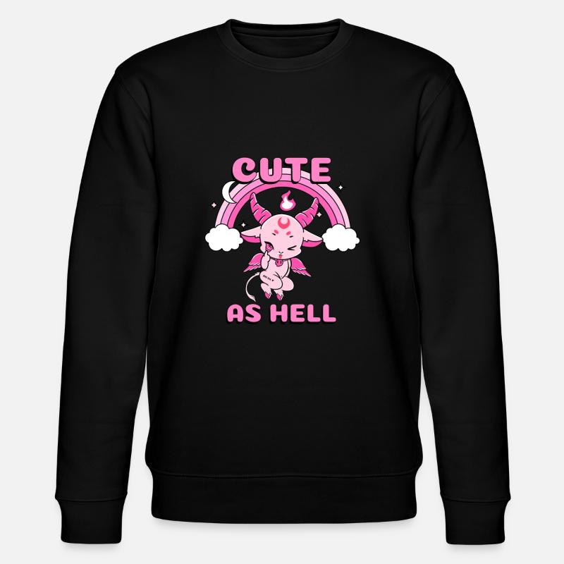 CUTE AS HELL Baphomet - Stanley/Stella Unisex Bio-Sweatshirt CHANGER  - Schwarz