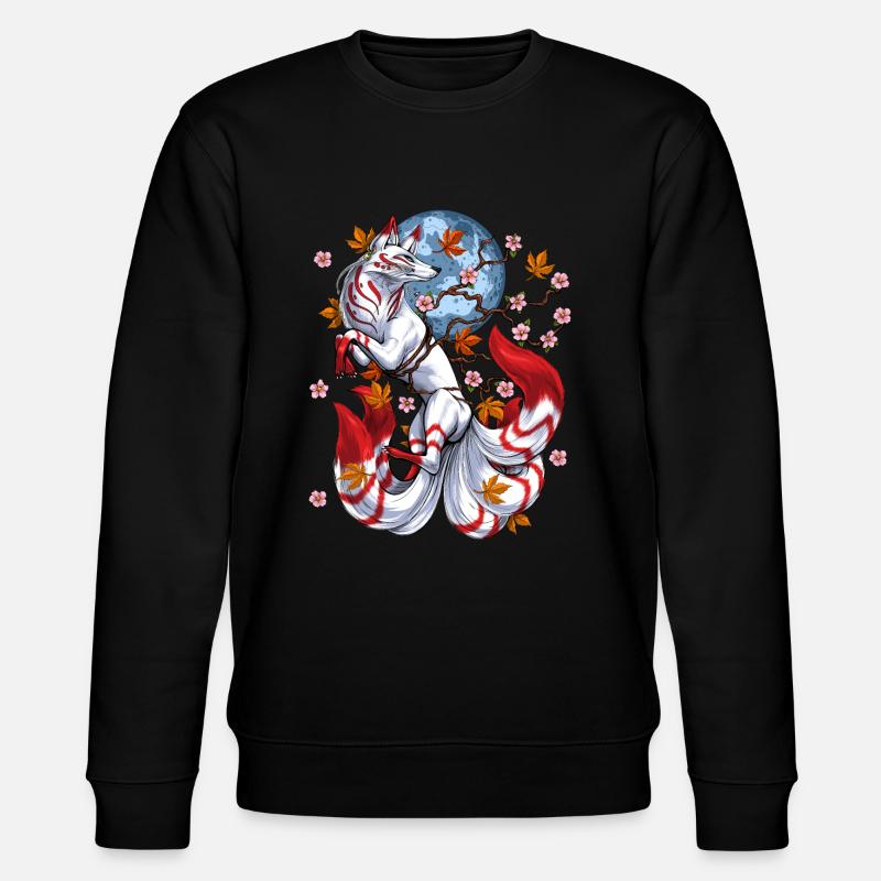 Renard japonais Kitsune - Sweat bio CHANGER Stanley/Stella Unisexe - noir