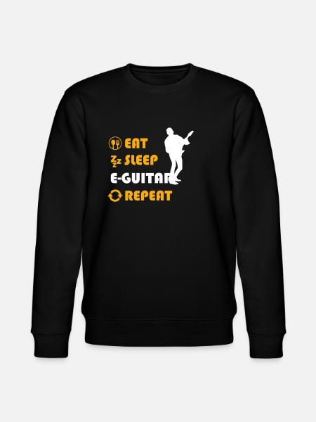 E-Guitar Graphic Shirt - Stanley/Stella CHANGER Unisex Organic Sweatshirt - black