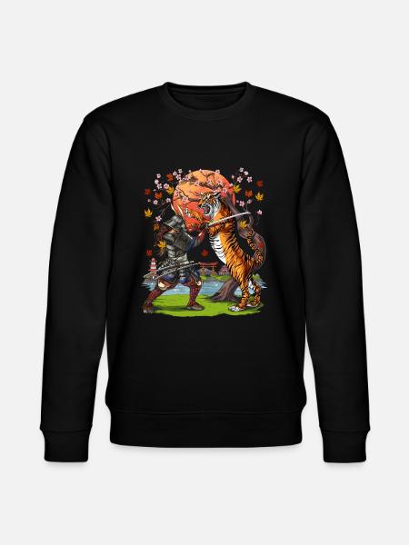 Japanese Samurai Tiger - Stanley/Stella CHANGER Unisex Organic Sweatshirt - black