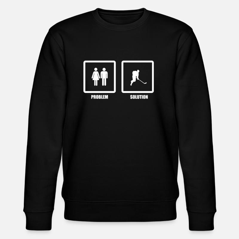 Problem Solved Ice Hockey - Stanley/Stella CHANGER Unisex Organic Sweatshirt - black