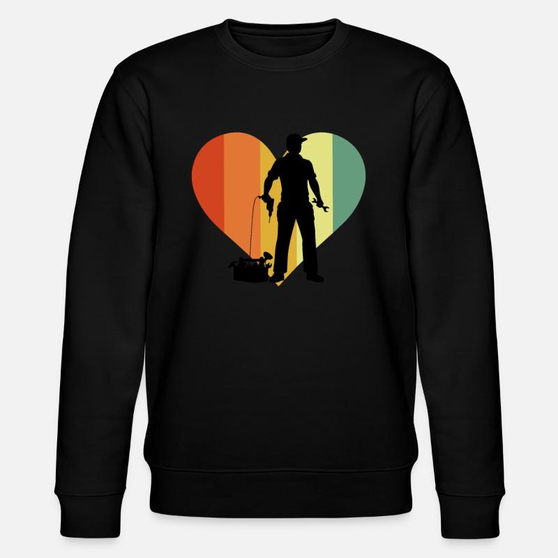 Cœur de technicien rétro - Sweat bio CHANGER Stanley/Stella Unisexe - noir