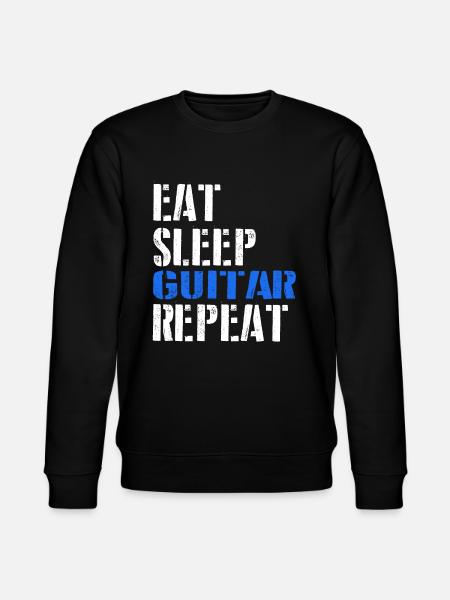 Eat. Sleep. Guitar. Repeat. - Stanley/Stella CHANGER Unisex Organic Sweatshirt - black