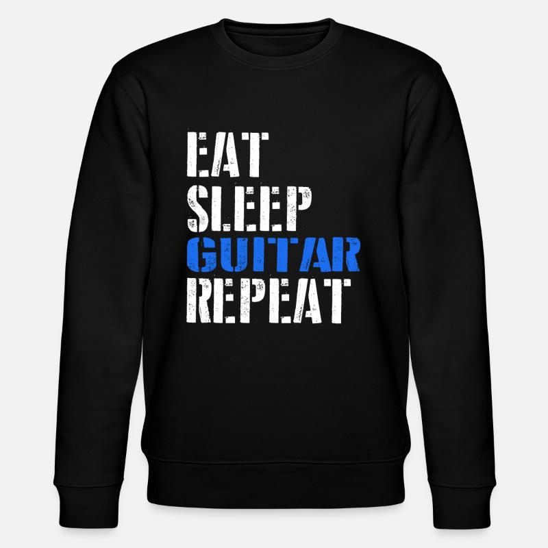 Eat. Sleep. Guitar. Repeat. - Stanley/Stella CHANGER Unisex Organic Sweatshirt - black