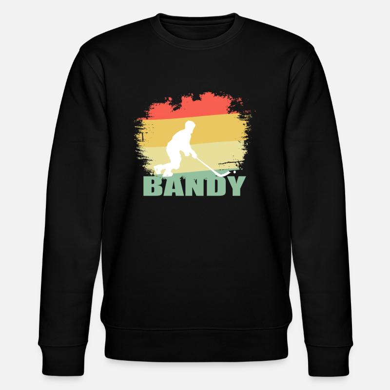 Retro Bandy Tshirt - Stanley/Stella Unisex Bio-Sweatshirt CHANGER  - Schwarz