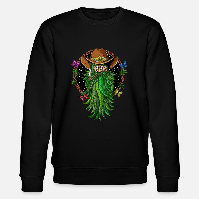 Unkraut Cowboy Stoner - Stanley/Stella Unisex Bio-Sweatshirt CHANGER  - Schwarz