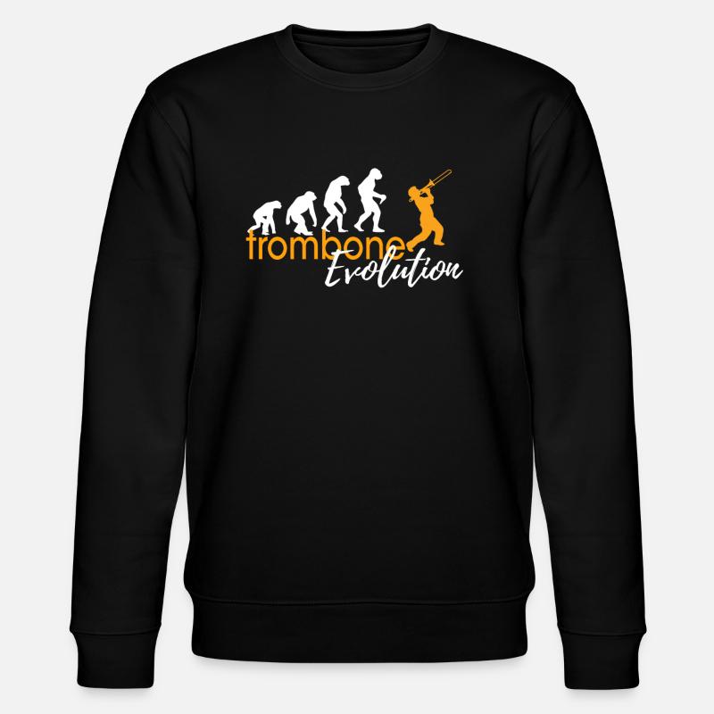 TROMBONE EVOLUTION - Stanley/Stella Unisex Bio-Sweatshirt CHANGER  - Schwarz