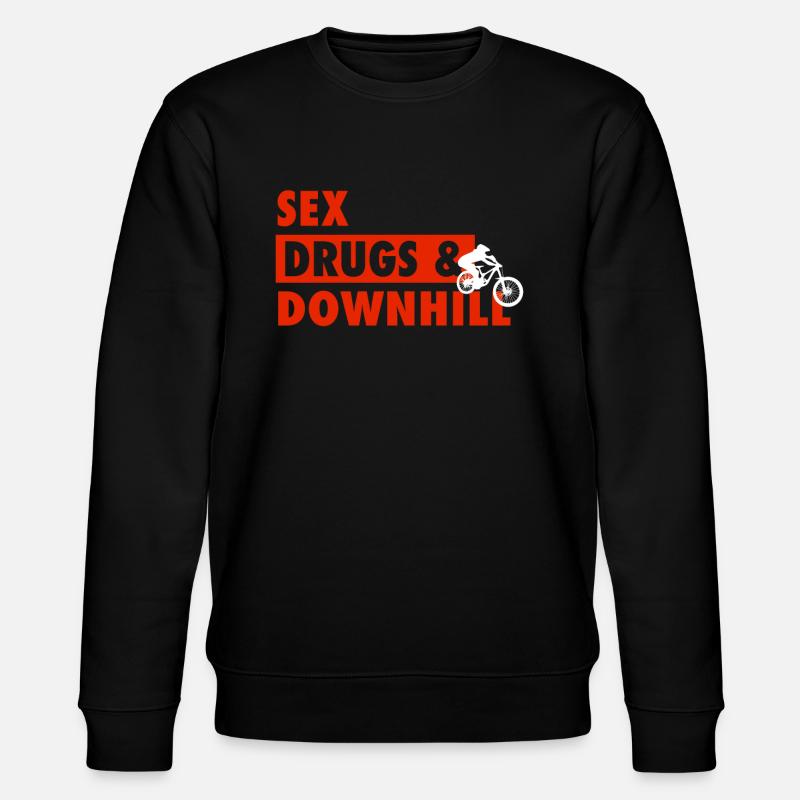 Funny Downhill Gift Idea - Stanley/Stella CHANGER Unisex Organic Sweatshirt - black