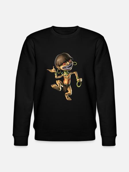 Aztec Mythical Creature Chaneque - Stanley/Stella CHANGER Unisex Organic Sweatshirt - black