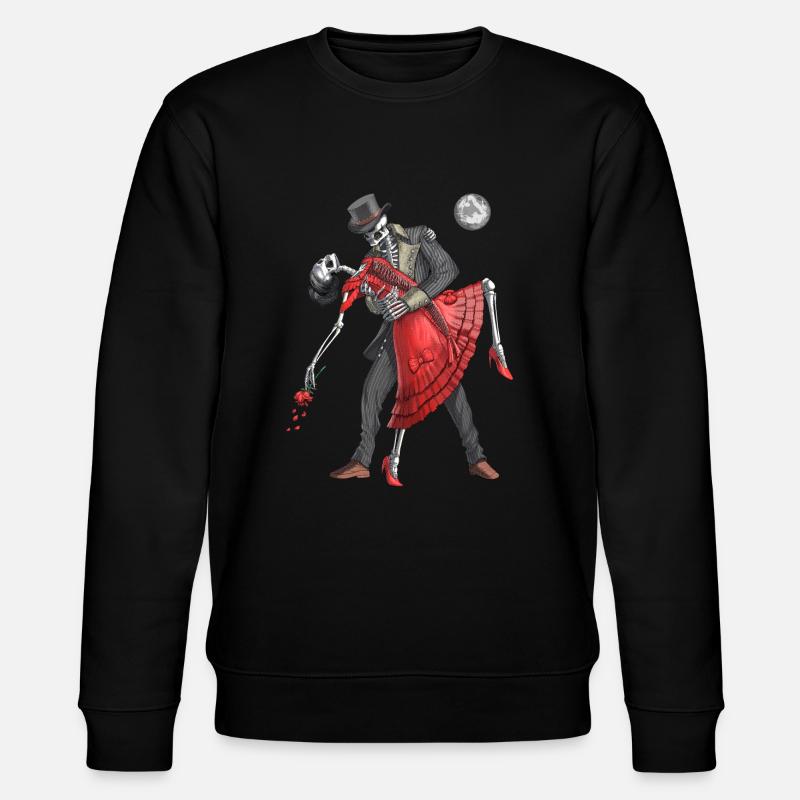 Goth Skeletons Dancing - Stanley/Stella CHANGER Unisex Organic Sweatshirt - black