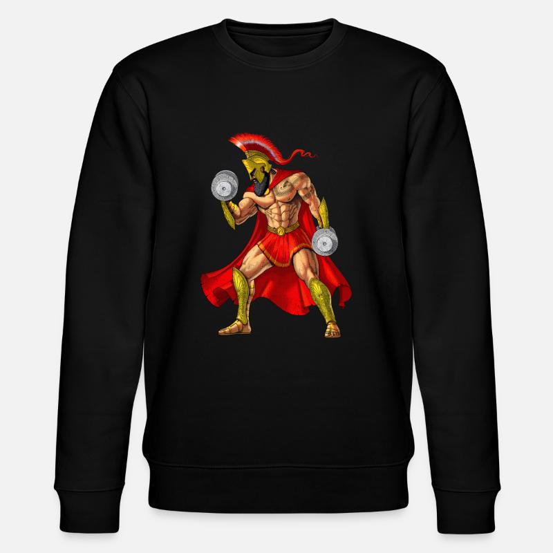 Spartan Warrior Bodybuilder - Stanley/Stella CHANGER Unisex Organic Sweatshirt - black