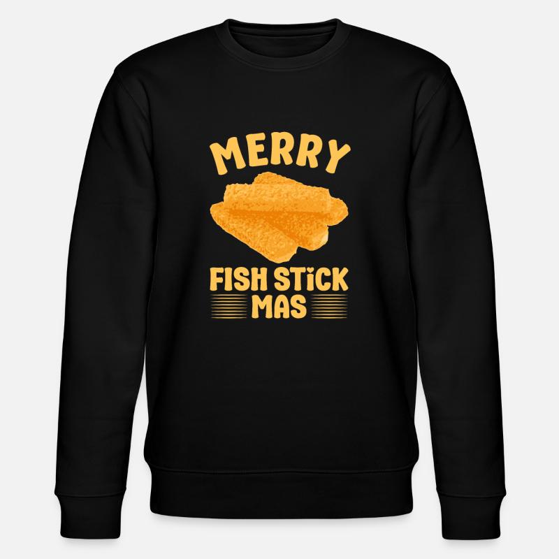 Joyeux Fish Stick Mas Noël - Sweat bio CHANGER Stanley/Stella Unisexe - noir