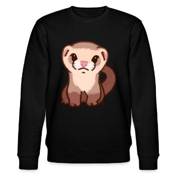 Frettchen - Stanley/Stella Unisex Bio-Sweatshirt CHANGER  - Schwarz - Vorne - Nik (191cm) & Marisol (170cm)