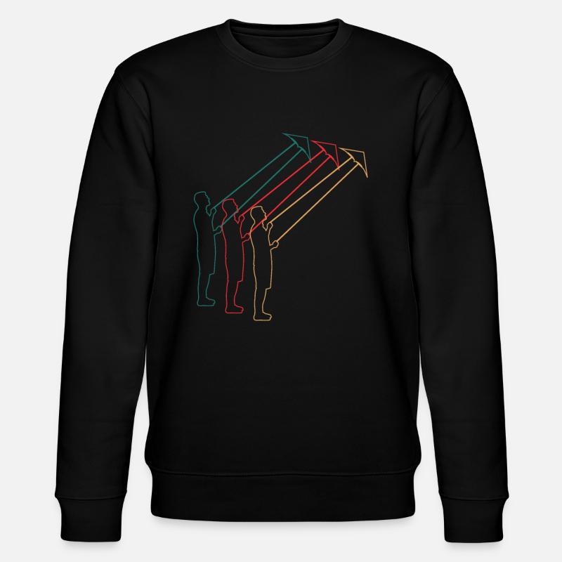 Deltaplane Kite Flying Retro Cadeau - Sweat bio CHANGER Stanley/Stella Unisexe - noir