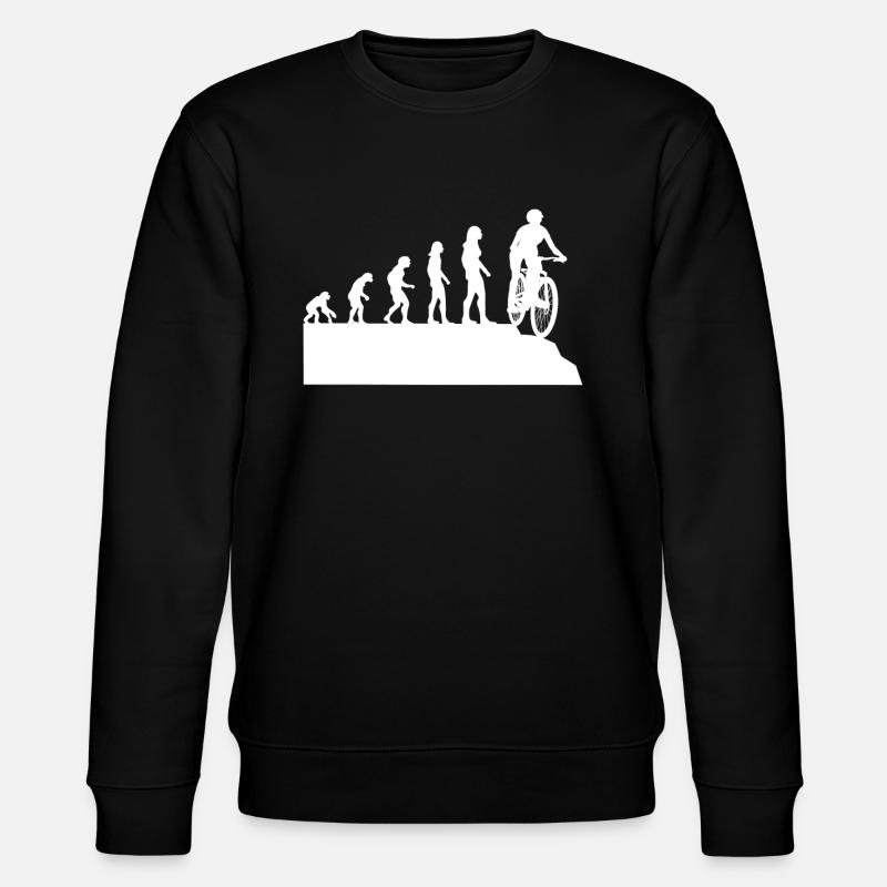 Radfahrerin Evolution Mountainbike Fahrer Geschenk - Stanley/Stella Unisex Bio-Sweatshirt CHANGER  - Schwarz