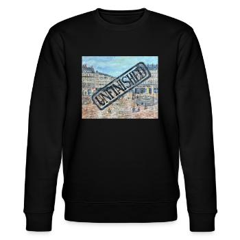 Unfinished Pissarro - Stanley/Stella Unisex Bio-Sweatshirt CHANGER  - Schwarz - Vorne - Nik (191cm) & Marisol (170cm)