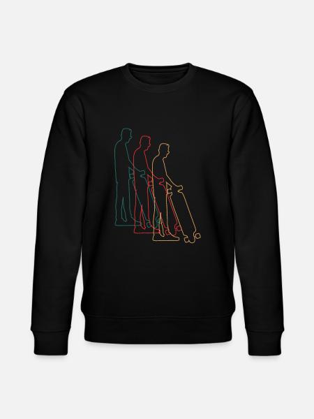 Skater Skateboard Rider Skateboarder Retro - Stanley/Stella CHANGER Unisex Organic Sweatshirt - black