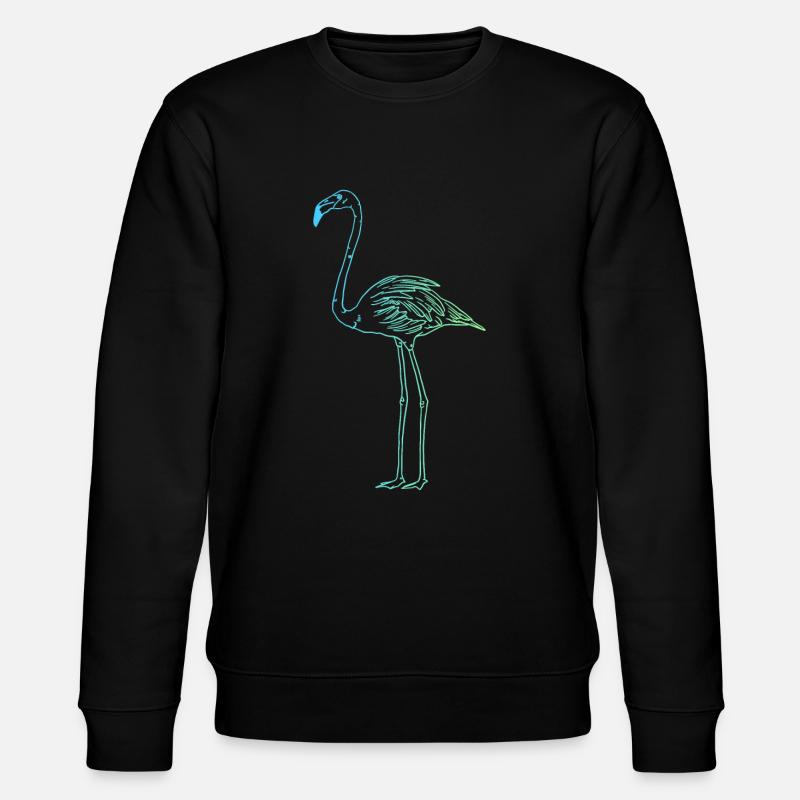 Flamingo stilvolles Geschenk - Stanley/Stella Unisex Bio-Sweatshirt CHANGER  - Schwarz