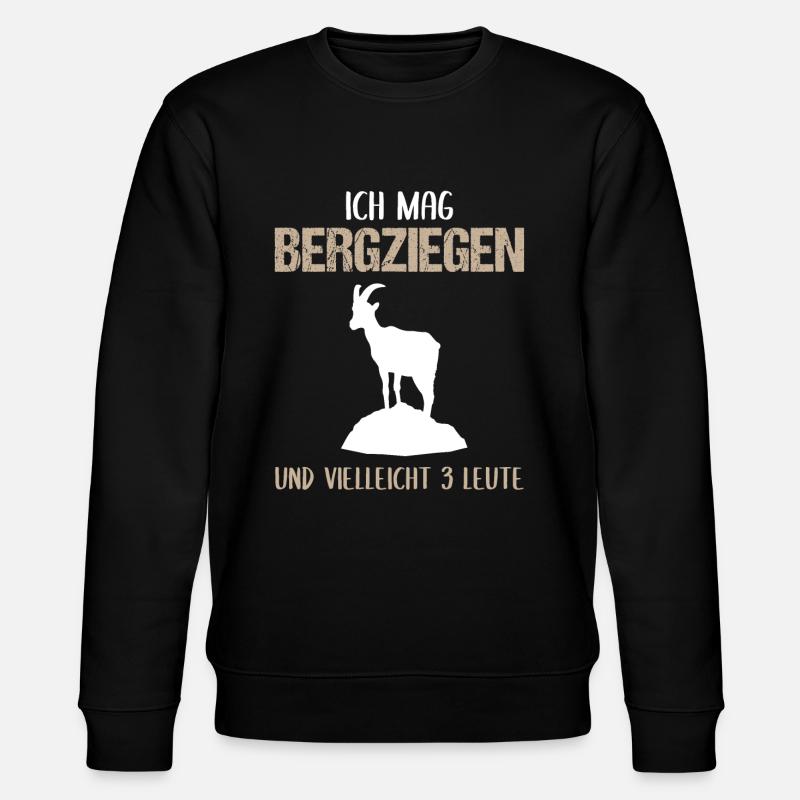 Bergziegenfreund - Stanley/Stella Unisex Bio-Sweatshirt CHANGER  - Schwarz