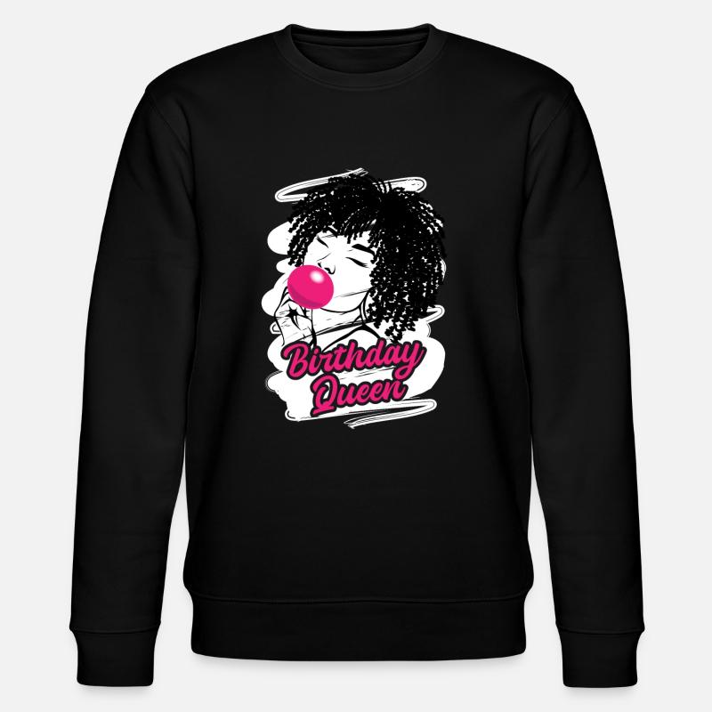 Naughty Birthday Diva Celebrating - Stanley/Stella CHANGER Unisex Organic Sweatshirt - black