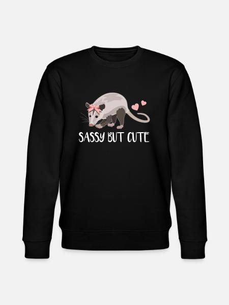 Naughty possum with bow lover - Stanley/Stella CHANGER Unisex Organic Sweatshirt - black
